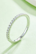 Murray Silver Ring Moissanite Platinum-Plated Half-Eternity 925 sterling silver Silver 07c60a8c091444609a30db61b71ac544-Max Trendsi
