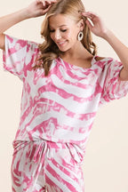 BiBi Outfit Set Zebra Print Fuchsia Pink French Terry Top and Pants Set 07d84ae6e9d74117816db9b5b7ad70b0-Max-Origin Trendsi