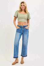 RISEN Cropped Boyfriend Jeans Slouchy Raw Hem Medium Wash Denim Plus Sizes 082526121a7448ce9232d3ccae0bf0df-Max-Origin Trendsi