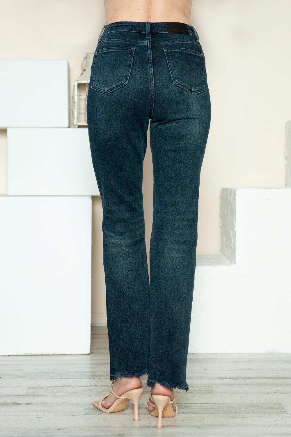 Judy Blue Straight Jeans US Button Fly Hem Destroy Denim Pants 0857ac81-0782-4ee9-9a8a-01c94755c199-Max Trendsi