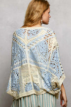 POL Crochet Cardigan Sky Multi Open Front with Scalloped Edge 088d1fba-7ea5-462d-9eb6-13b390ad7849-Max-Origin Trendsi