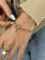 Women Bracelet 18K Gold-Plated Chain Letter L Stainless Steel Jewelry 09194032-4525-48d9-a73a-22ba3d071fb7-Max Trendsi