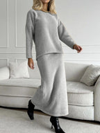 Women Sweater Set and Midi Skirt Knit 2 Pcs Soft Acrylic Long Sleeve Outfit Set 09c80382-9a68-438a-9531-6c73e38a58e9-Max Trendsi