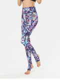 Active Leggings with Stirrups Colorful Printed Wide Waistband Highly stretchy Lavender 09d41c62-6044-4971-9116-87dde6cf62c6-Max Trendsi
