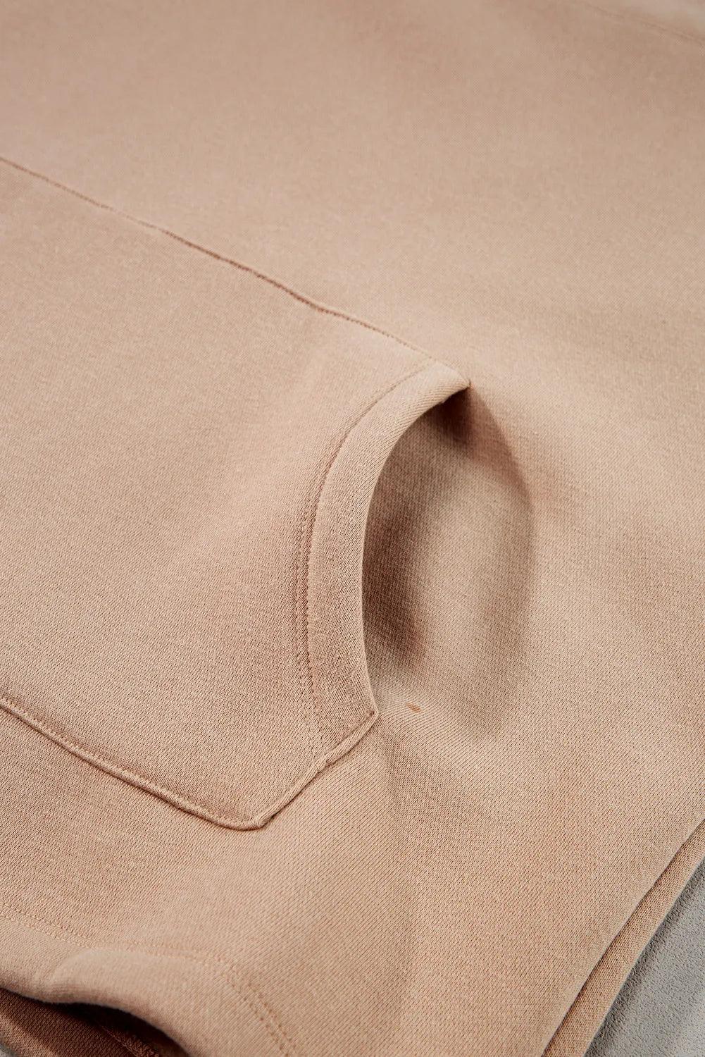 Sweatshirt Drawstring Turtleneck Long Sleeve Cotton Blend Hoodie 0a021b82-cb26-4287-9f4a-a1c54013ed3c-Max Trendsi