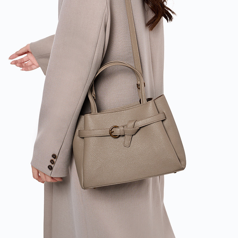 Medium PU Leather Top Handle Handbag