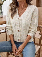 Women's Cardigan Cable Knit Button-Up Long Sleeve 0a73559bcd394b41ac6d6cf391c489d4-Max-Origin Trendsi