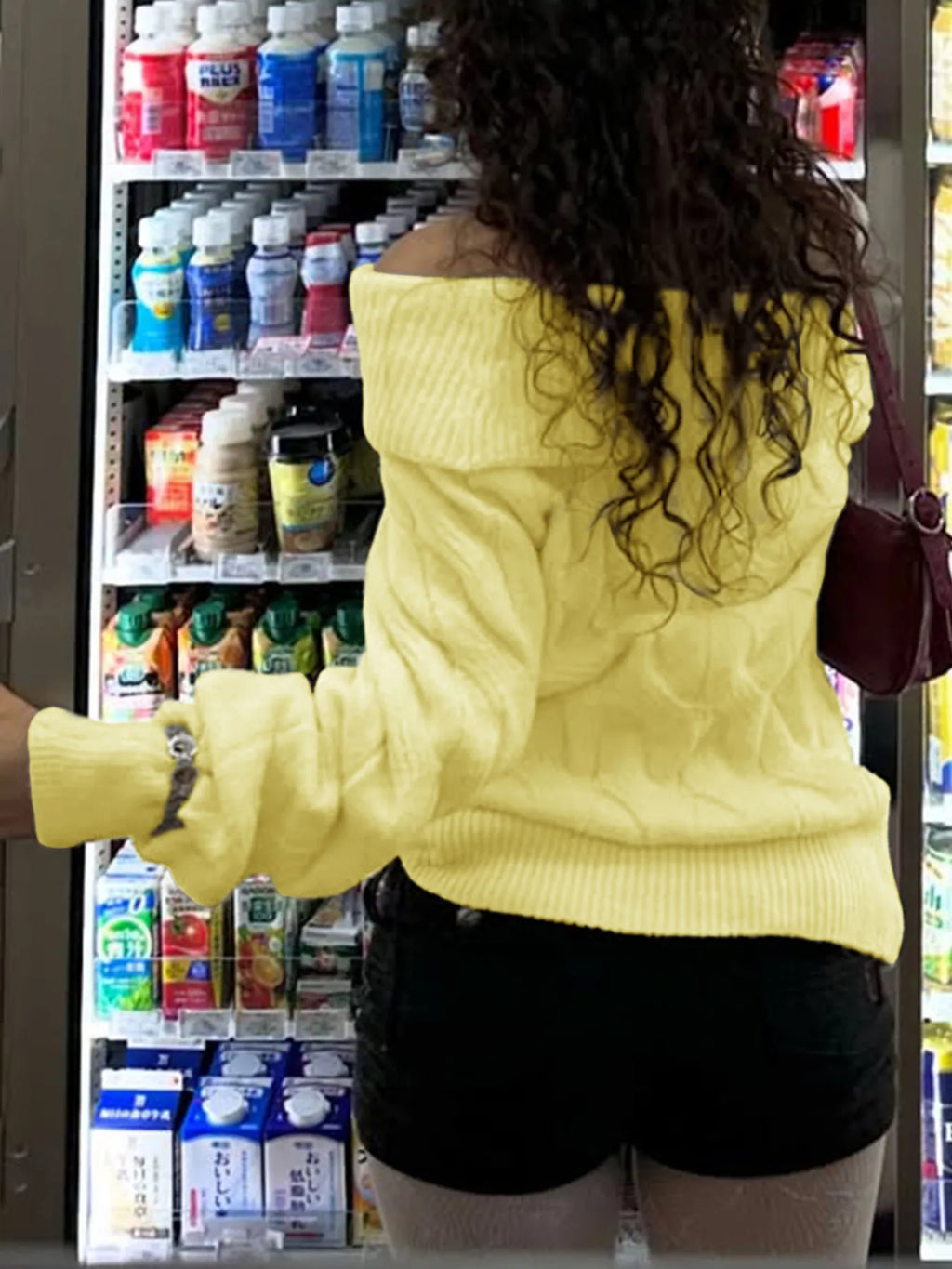 Women's Sweater Off-Shoulder Cable Knit Long Sleeve Pullover 0a86c4b9c606409789c5dd24717df3e3-Max-Origin Trendsi