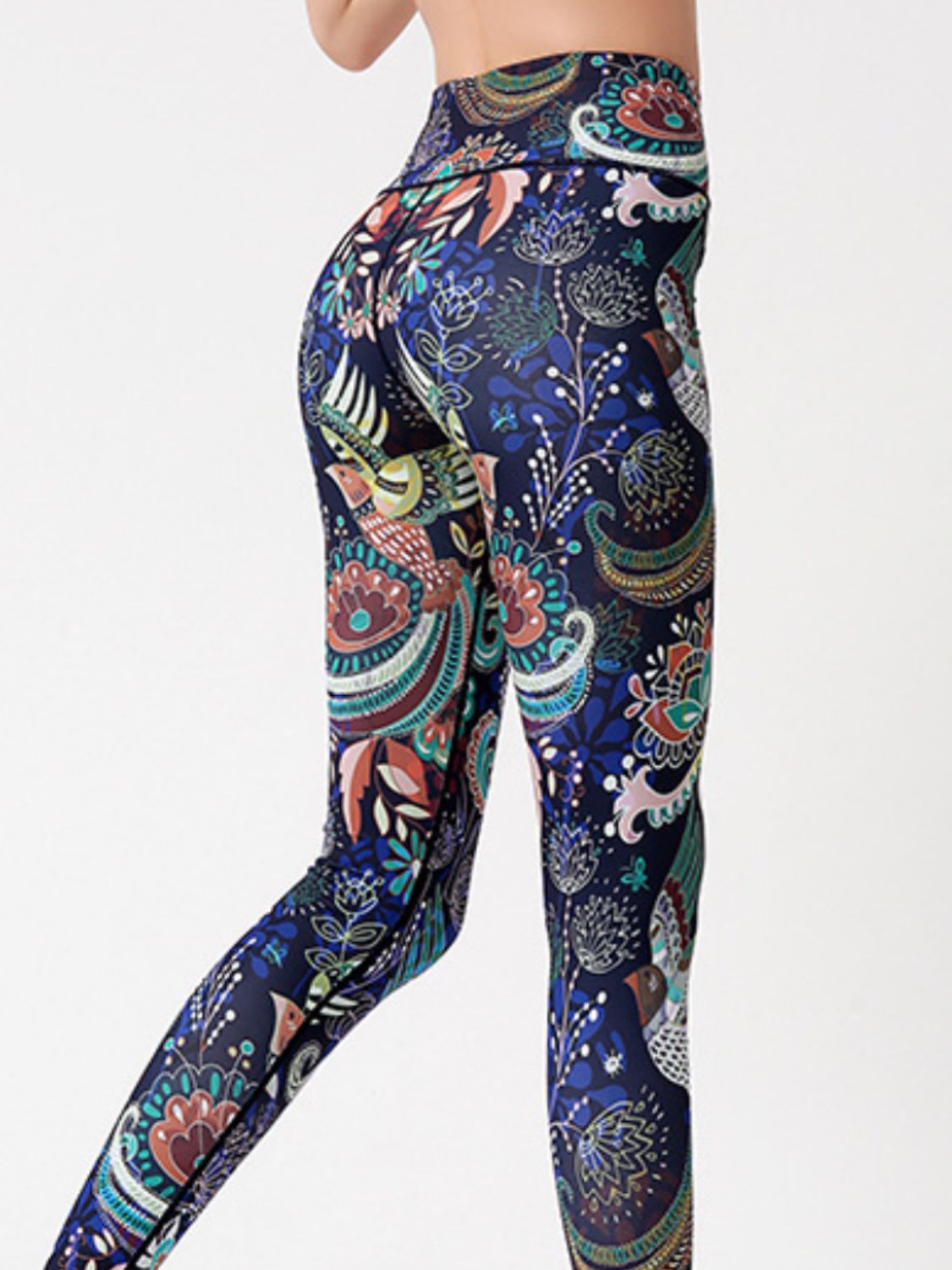 Active Leggings Floral Colorful Printed High Waist Highly stretchy 0aa52c8e-3216-4d22-bd38-aa2373a5a670-Max Trendsi