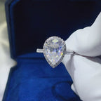 Silver Ring 2 Carat Moissanite White Teardrop Stone 925 Sterling Jewelry 0ac37ec6-f9e4-426f-a424-a70fa5a64ade-Max-Origin Trendsi