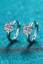 Silver Hoop Earrings Small Elegant Moissanite Stone Huggie Round 0ad7992cd24e491f9358f56b8dbe1a91-Min Trendsi
