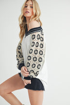 Aemi+Co Women Top V Neck US Stock Crochet Floral Long Sleeve Blouse 0aed8e49-0da7-4f90-b587-2aafc69c1dd3-Max Trendsi