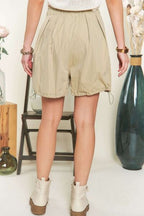 ADORA Drawstring Shorts Khaki with Pockets 0b236d5c-273d-46e9-9296-46d459eb52f6-Min Trendsi