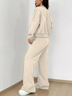 Womens Outfit Set Casual Solid Color Zipper Jacket and Wide Leg Pants 0b48791fb77f431aa077f661dc8b904d-Max-Origin Trendsi