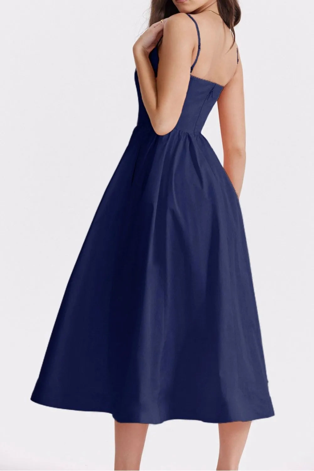 Floral Midi Dress Spaghetti Strap Ruched Zipper High Waisted 0b886914-9ebb-4e72-81c0-28b64f21fe88-Max-Origin Trendsi