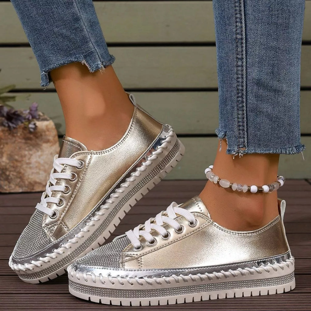 Women Sneakers Round Toe Platform Pu Leather Rhinestone Flat Shoes 0baf70ad-e533-47af-9c55-aeee58c39024-Max-Origin Trendsi