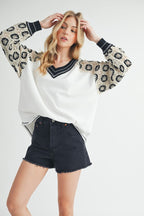 Aemi+Co Women Top V Neck US Stock Crochet Floral Long Sleeve Blouse 0bc1e158-ec7a-4d61-bf89-0508b70b9807-Max Trendsi