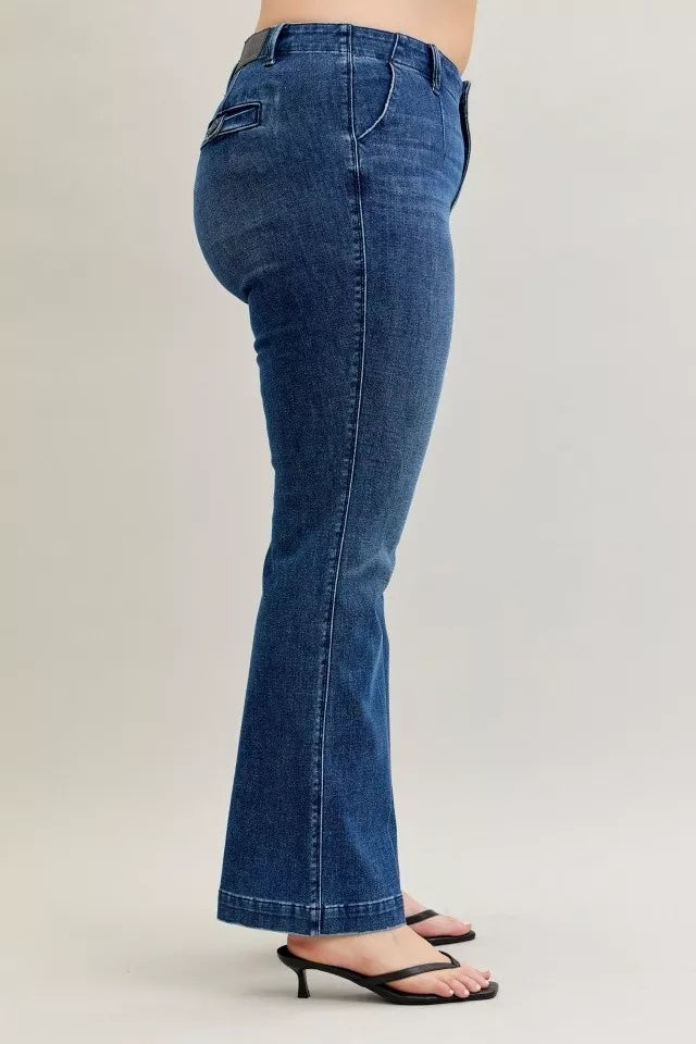 Judy Blue Bootcut Jeans Mid Rise with Welt Pockets Medium Wash Plus Sizes 0bd90706-bf7e-4be3-a512-3fc9e0bd2b03-Max-Origin Trendsi