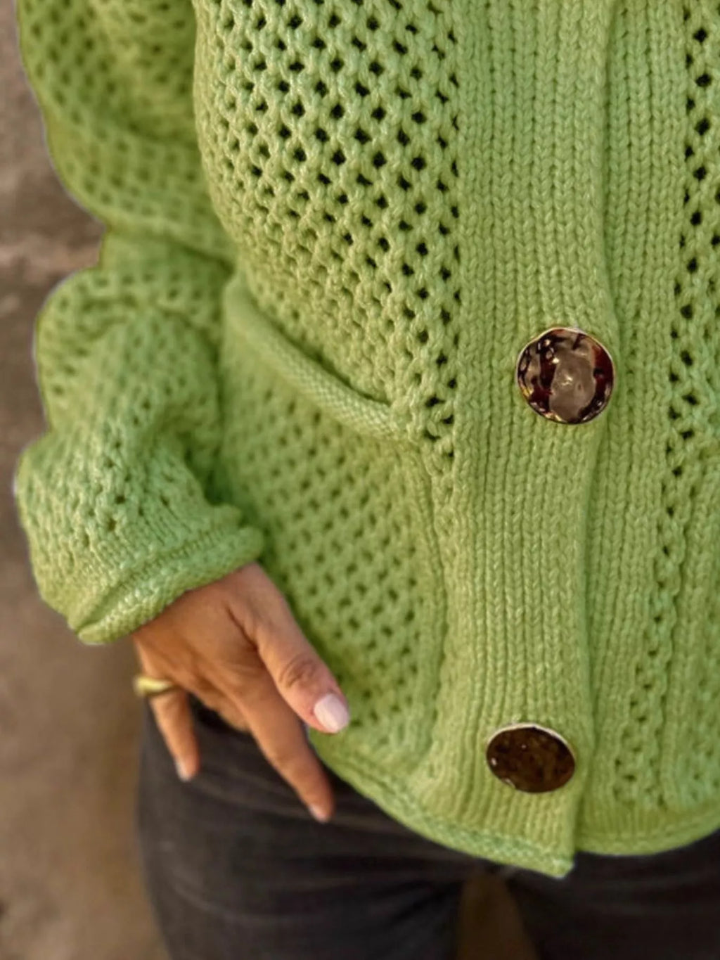 Women's Cardigan Crochet Knit Button Up Long Sleeve 0c293c0a-f6d5-4fee-8cdf-20270937b4bc-Max-Origin Trendsi