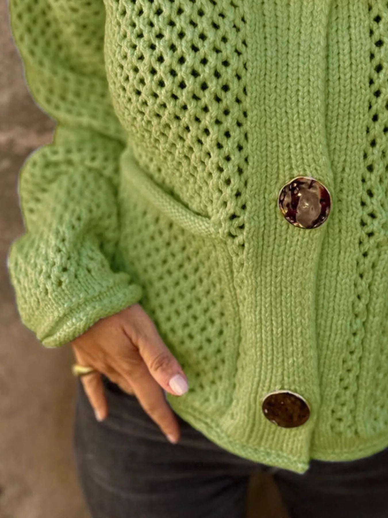 Women's Cardigan Crochet Knit Button Up Long Sleeve 0c293c0a-f6d5-4fee-8cdf-20270937b4bc-Max-Origin Trendsi