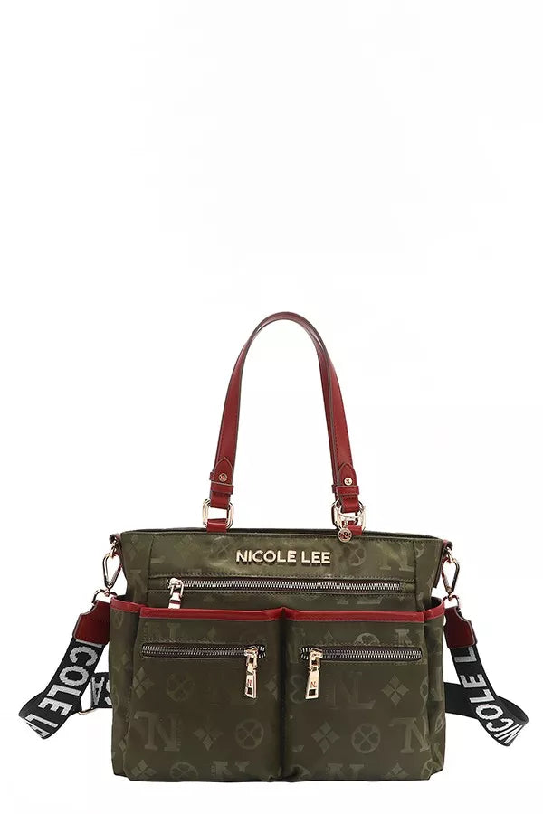 Nicole Lee USA Women's Tote Bag Multi-Compartment Zipper Convertible Handbag OLIVE One Size 0c3556987e2242bc8bb5f001e3e9335c-Max-Origin Trendsi