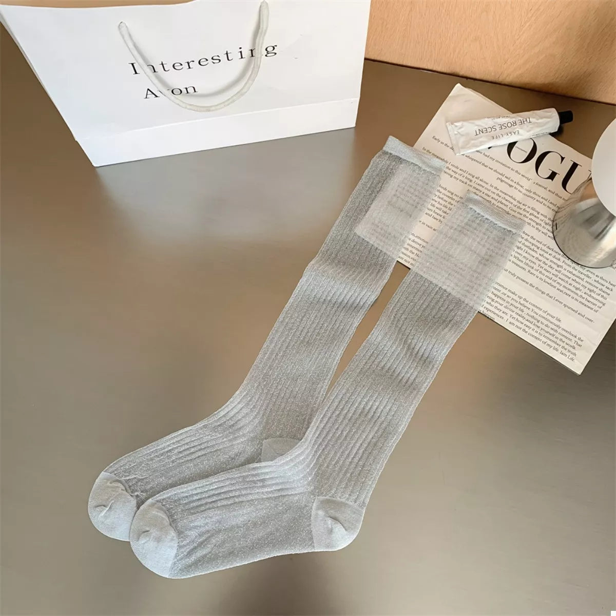 Knee-High Women's Socks Scrunch 1-pair 0c6012cd-939b-4d76-9a04-a6faebdfa018-Max-Origin Trendsi