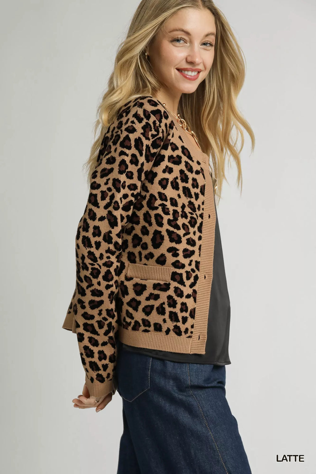 Umgee Leopard Print Cardigan Buttoned Long Sleeve with Front Pockets 0c6d0109-b53a-490a-9b5c-225fd56e05ff-Max-Origin Trendsi