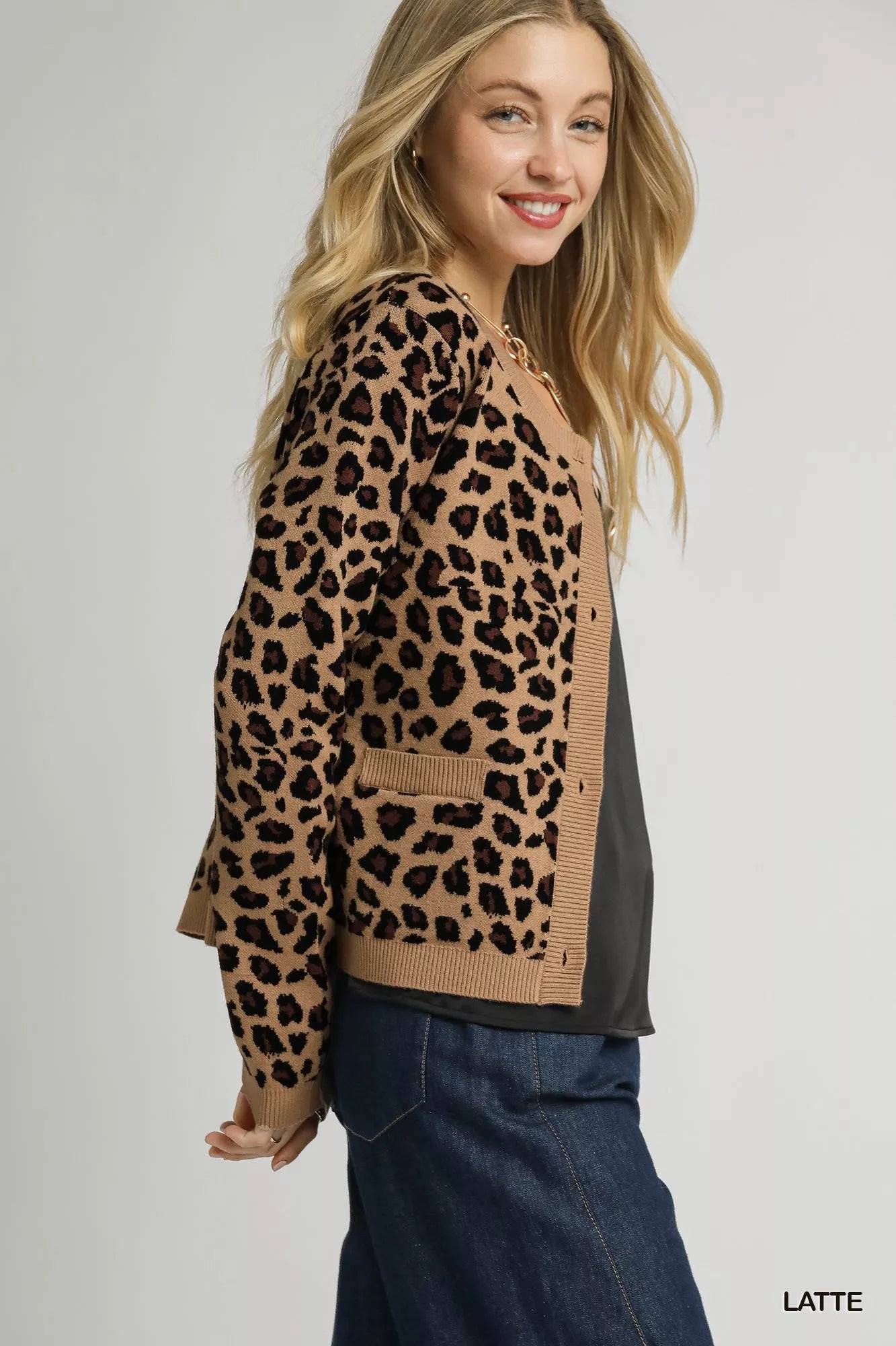 Umgee Leopard Print Cardigan Buttoned Long Sleeve with Front Pockets 0c6d0109-b53a-490a-9b5c-225fd56e05ff-Max-Origin Trendsi