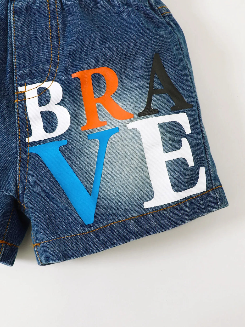 Baby Boy Set Children's Letter Round Neck Top and Denim Shorts Set 0c7bf9c0-2da6-4637-b714-6358def4fdb9-Max-Origin Trendsi