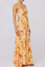 Maxi Dress Floral Print Tie Front Cutout Tiered Ruffle Party Dresses 0c957eef-5e8f-4fd7-91d9-1c4ea0de3cb1-Max-Origin Trendsi