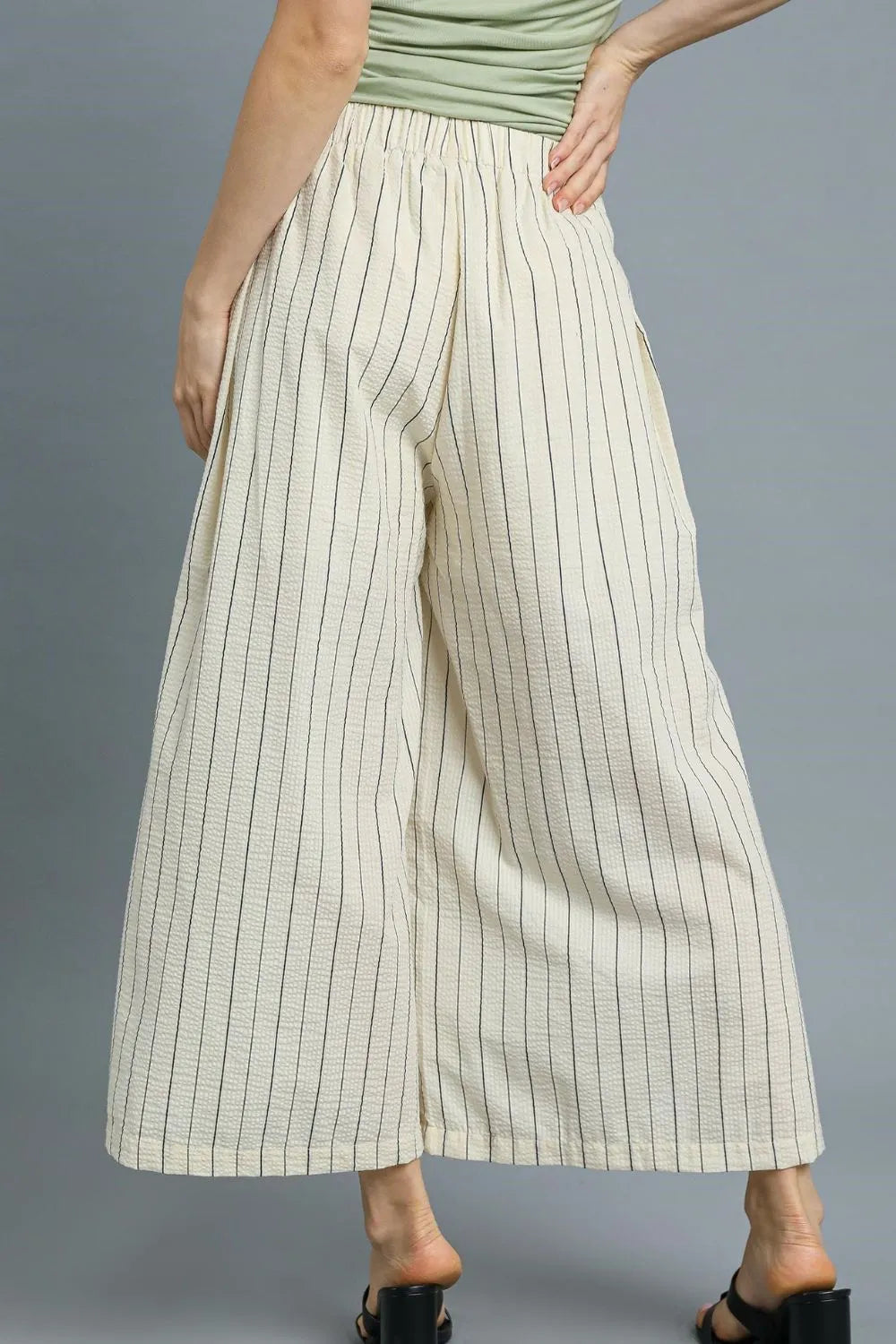 Umgee Pants Cotton Striped Ivory High-Waisted Wide Leg Trousers 0cf51284-7962-4ecd-9324-55ef0a2a3d39-Max-Origin Trendsi