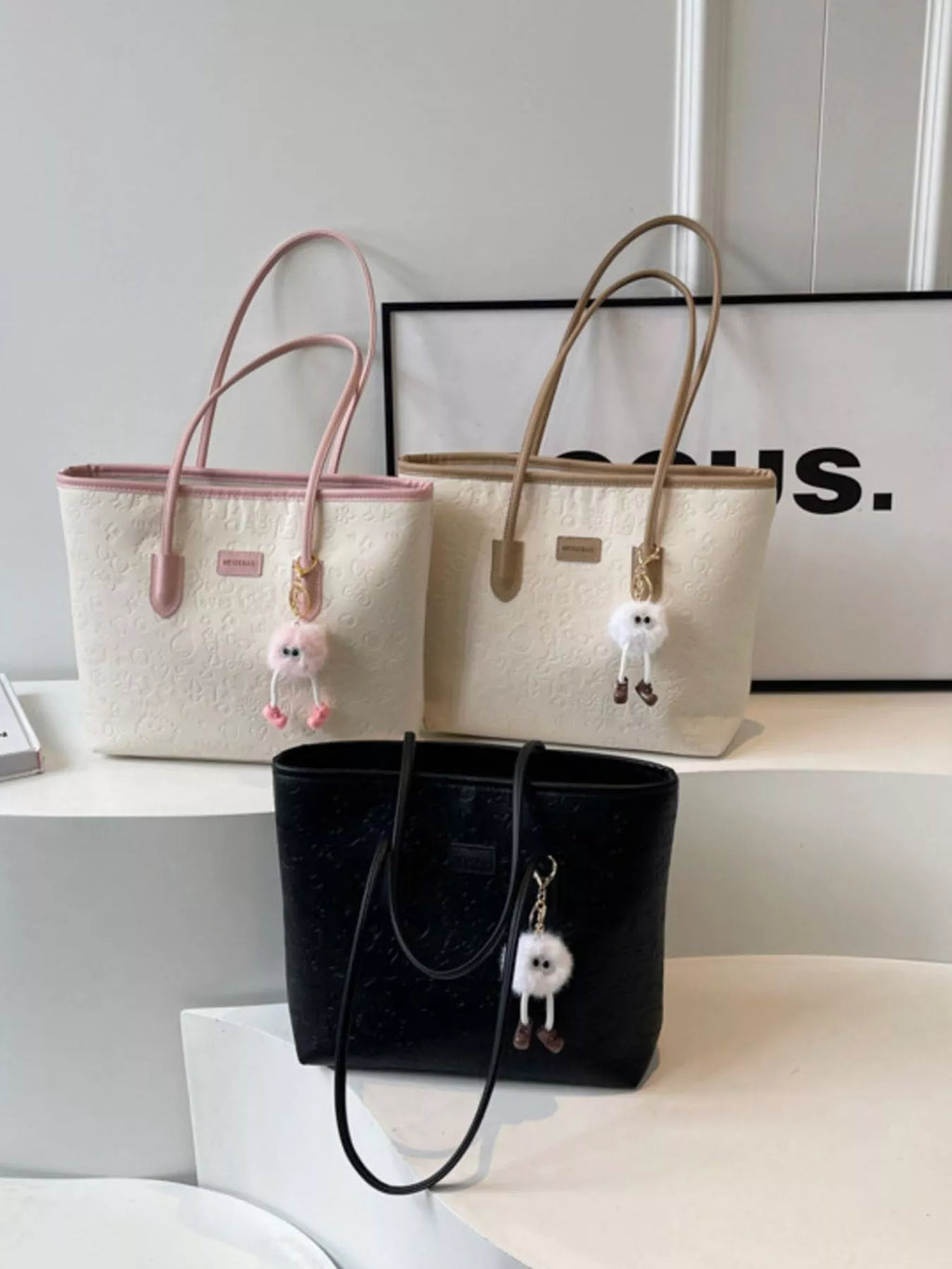 Womens Tote Bag Embossed Pattern Letter Stylish and Functional Handbag 0cfcc84d-9719-42a4-bf89-48e60ec60e64-Max-Origin Trendsi