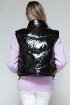 Shiny Quilted Vest Snobbish Zip Up Turtleneck Sleeveless Outwear 0d1a3049-1d4a-4869-a8bc-a25e47dcfcb2-Max Trendsi