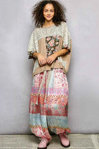 POL Floral Blouse Taupe Patchwork Lace Accent Top 0d1c3840-c896-419f-8358-0c753b8d4bd0-Max-Origin Trendsi