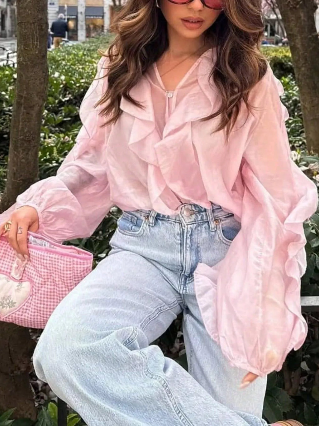 Womens Blouse Ruffled Layered Sheer Long Sleeve Top 0d1f653b-6ef0-4da5-96ba-8dd44c914801-Max-Origin Trendsi