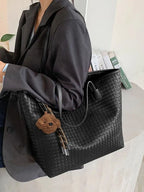 Large Capacity Woven Pattern Tote Bag