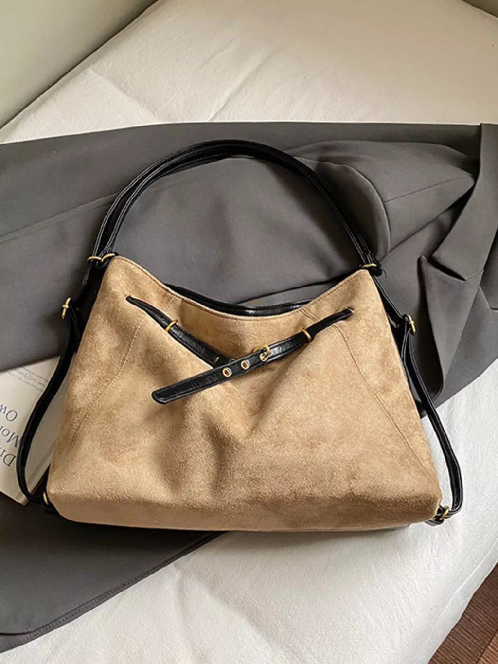 Womens Suede Tote Bag Large Handbag 0d5e36c1-5e77-4afa-81f9-b2658742993d-Max-Origin Trendsi