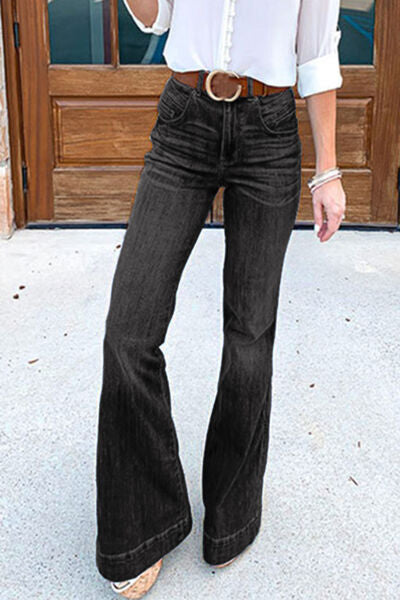 Women's Flare Jeans Black Blue Medium Washed Classic Denim with Pockets XS-4XL 0d631e4c-41cb-44d5-b002-4a2374e6d289-Min Trendsi