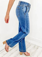 Women's Jeans Medium Washed Straight Leg Denim Pants for Everyday Comfort S-2XL 0d8bf5e3-f96d-4206-9830-4420c2ffd748-Min Trendsi