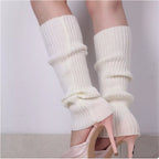 Women's Leg Warmers Ribbed Knit Solid Soft Acrylic Accessories White One Size 0da511f8-d754-415b-8fad-7fec52ca522f-Max-Origin Trendsi