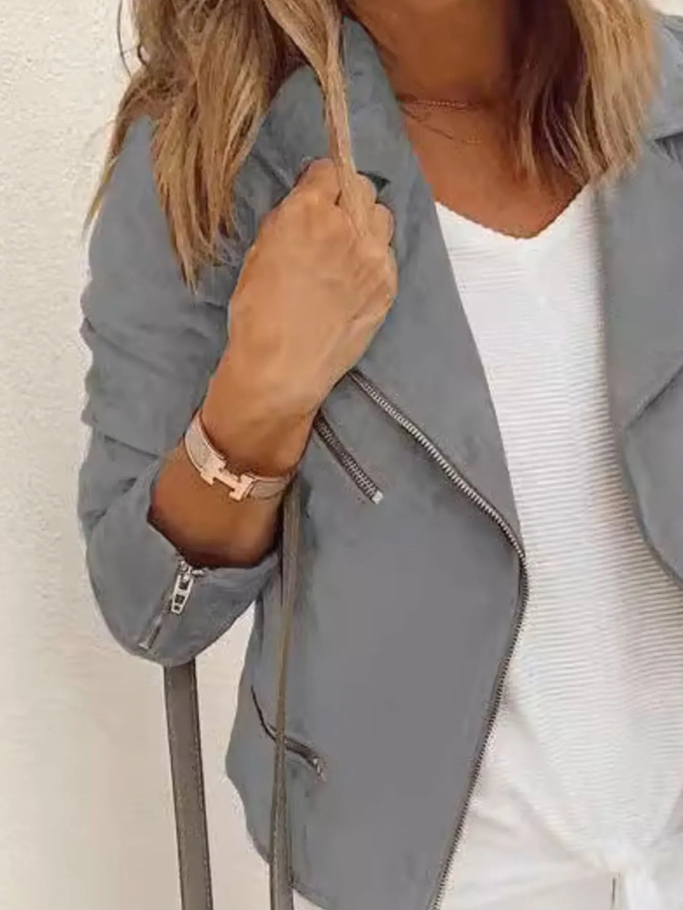 Women's Jacket Faux Suede Zip Up Long Sleeve Outwear 0dc79a31-0b7e-4db0-8b6a-0042d51e8cbe-Max-Origin Trendsi