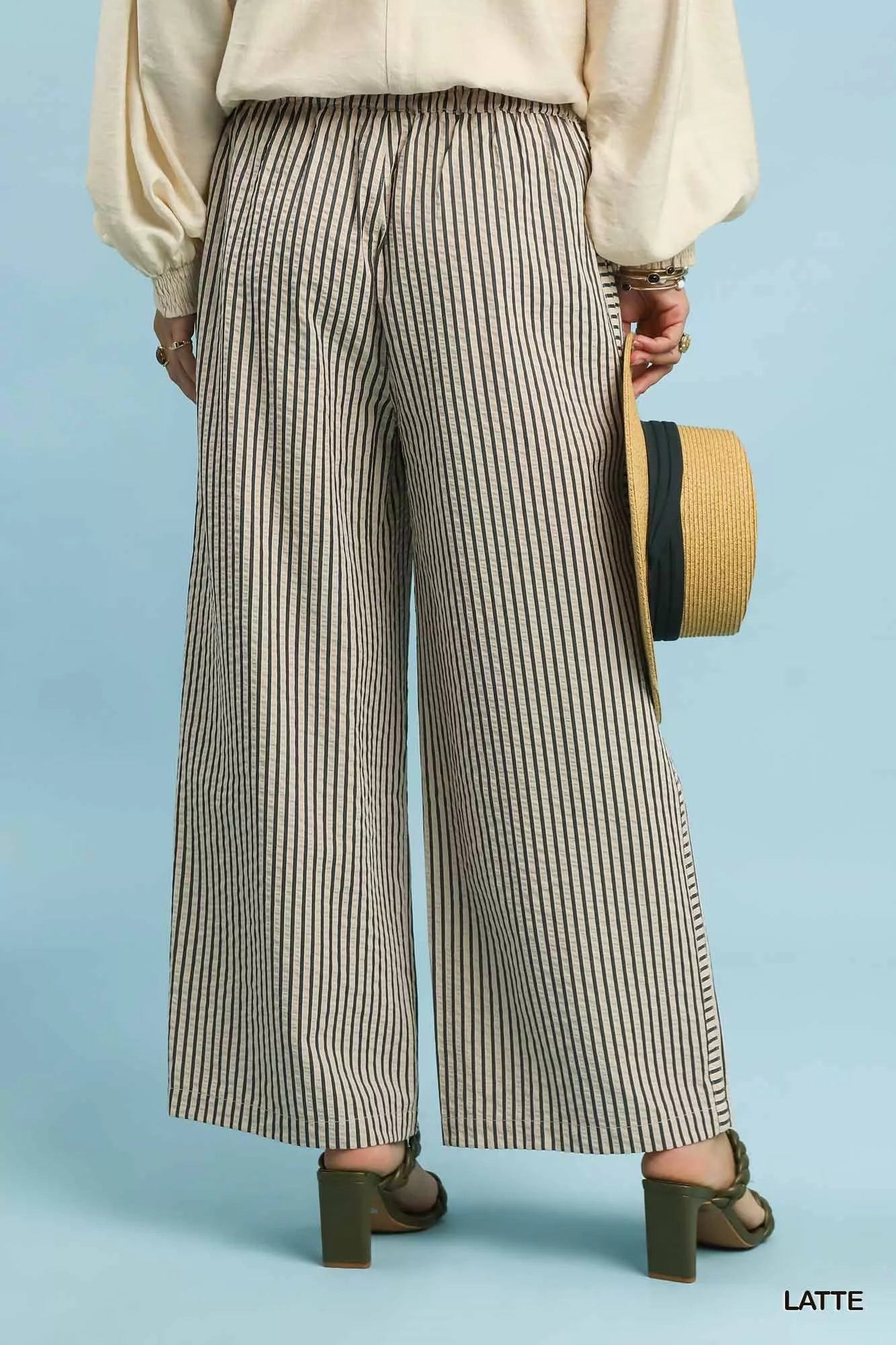Umgee Wide-Leg Pants Cotton Latte Striped Drawstring Waist Pocketed 0e5d5f4d-af5c-43a5-836a-0bba7f1cc349-Max-Origin Trendsi