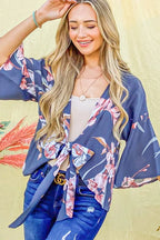 And The Why Floral Print Top Front Bow Tie Knot Dolman Sleeves 0e6fdd52deb546b7828483ff62ed0448-Max-Origin Trendsi
