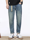 Men's Jeans Distressed Straight Leg Light Blue Denim Washed Pants Light Blue 0ea897eda93a45e4903fc4add65262ed-Max-Origin Trendsi