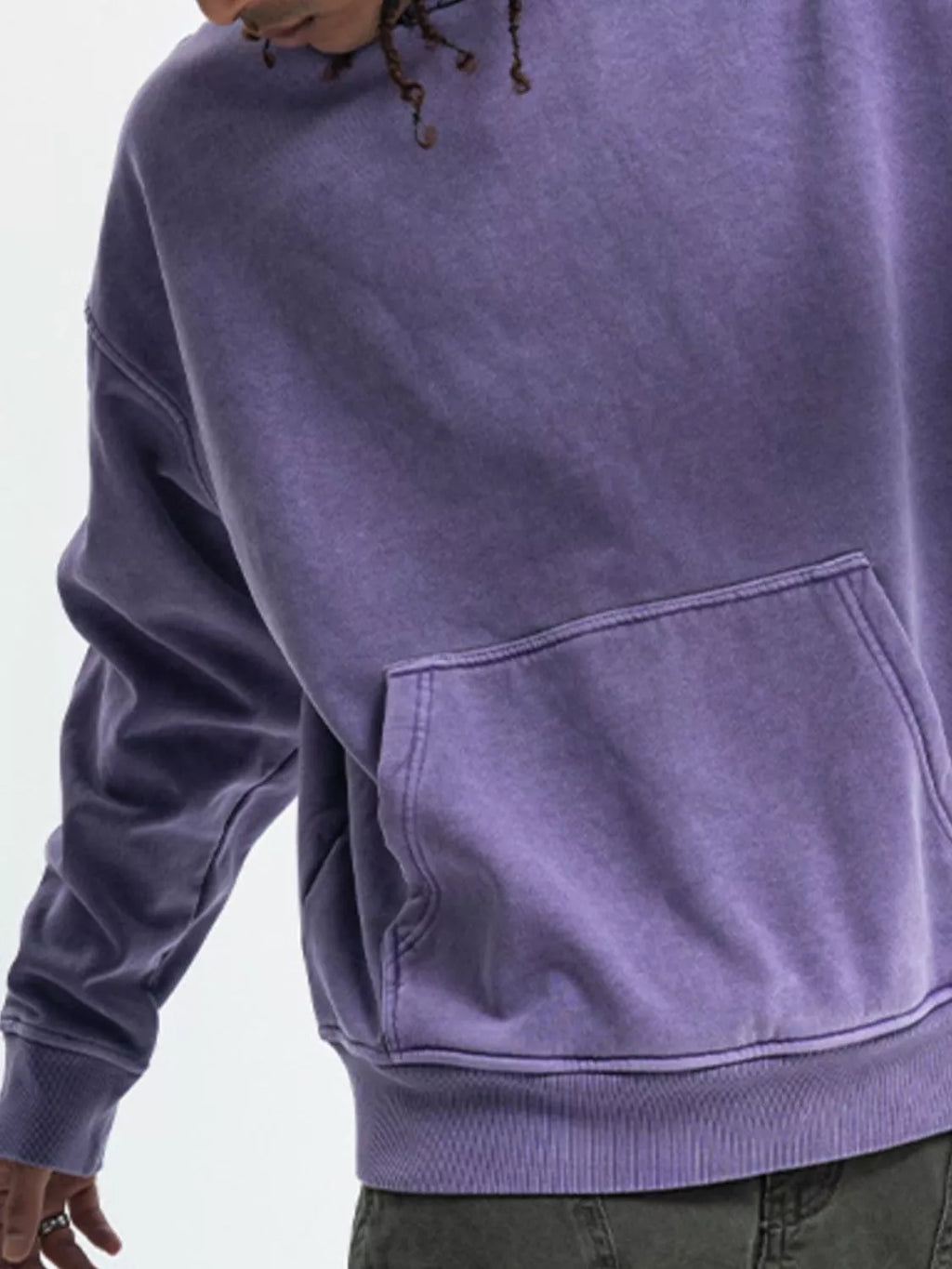 Men's Hoodie Denim Vintage Wash Long Sleeve Pullover Pocketed 0eb60baf-c687-4930-9a9c-625cb4abf51d-Max-Origin Trendsi