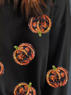 Halloween Women's Sweatshirt Sequin Round Neck Long Sleeve Pullover 0f3c18cc-043c-41a5-9b64-2a1930c8cd43-Max-Origin Trendsi