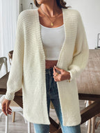 Open Front Cardigan Long Sleeve Casual Soft Solid Knitwear 0f4a2db1-3611-409d-b62b-9f68aa35bfa2-Max Trendsi