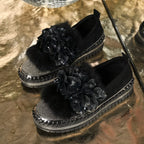 Fur-Trimmed Rhinestone Loafers 0f4b658ccfa4421bb8d98c15d9e9b54e-Max-Origin Trendsi