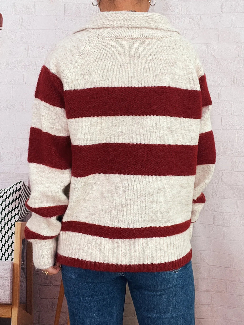 Women's Cardigan Striped Button-Up Cozy Soft Long Sleeve 0f6d7dbda10645ab94adc22b99b09e97-Max-Origin Trendsi