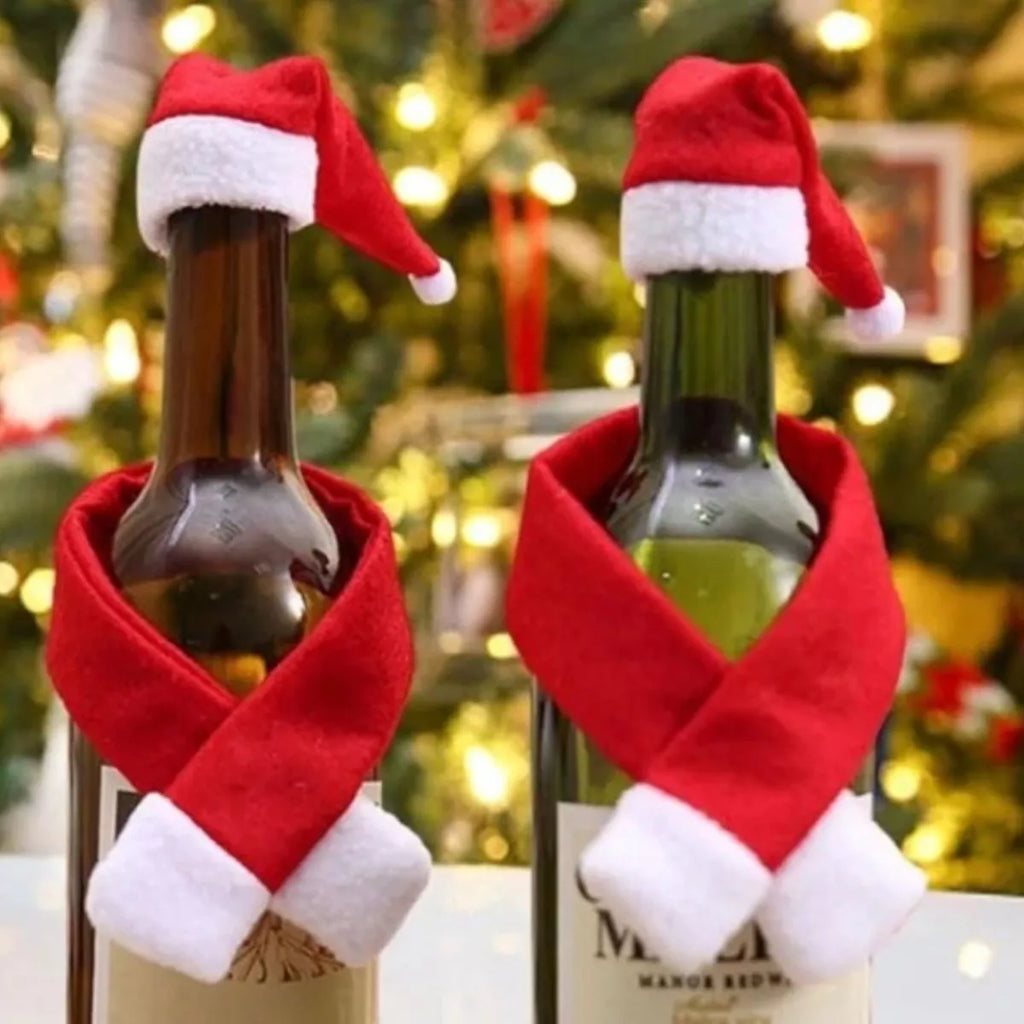 Christmas Wine Bottle Santa Hat & Scarf Decorative Covers 2 Piece 0f8d1acd-8846-4d08-85e8-d1b6ce392d97-Max-Origin Trendsi